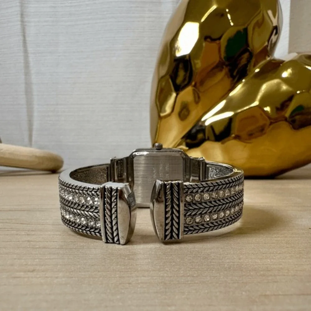 Premier Designs Silver Cuff Watch